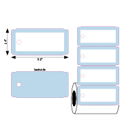 Product#6080 blue Tag Size: 3.2? x 1.4?